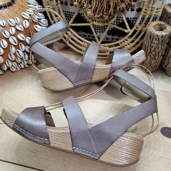 Dansko Women's 7/37 Lou Sandal EVA Burnished Leather Open Toe Buckle Comfort - Picture 5 of 15